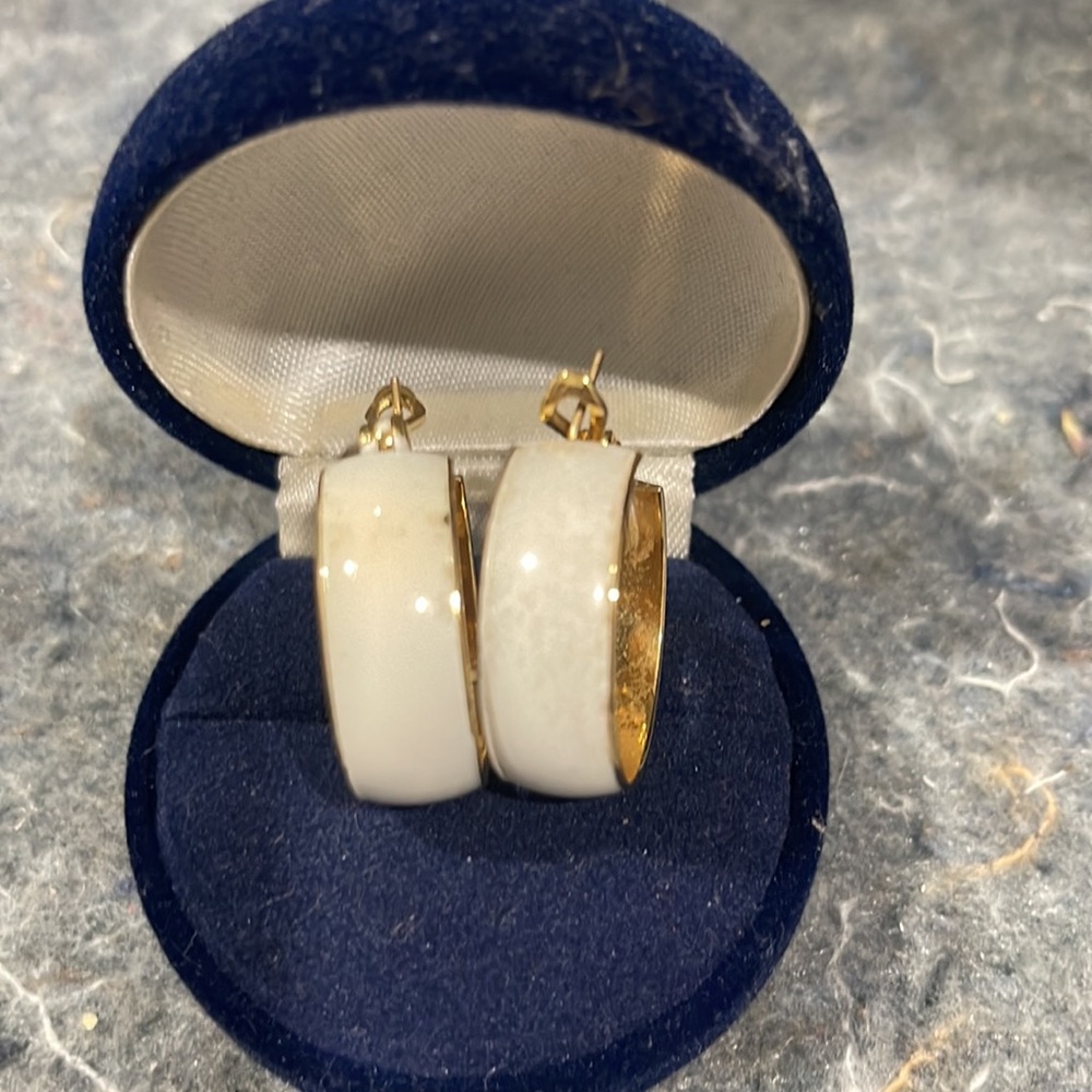 Vintage post clip earrings